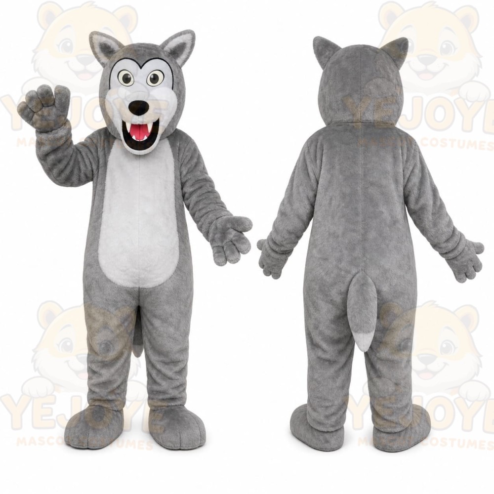 Gray Wolf Mascot Costume