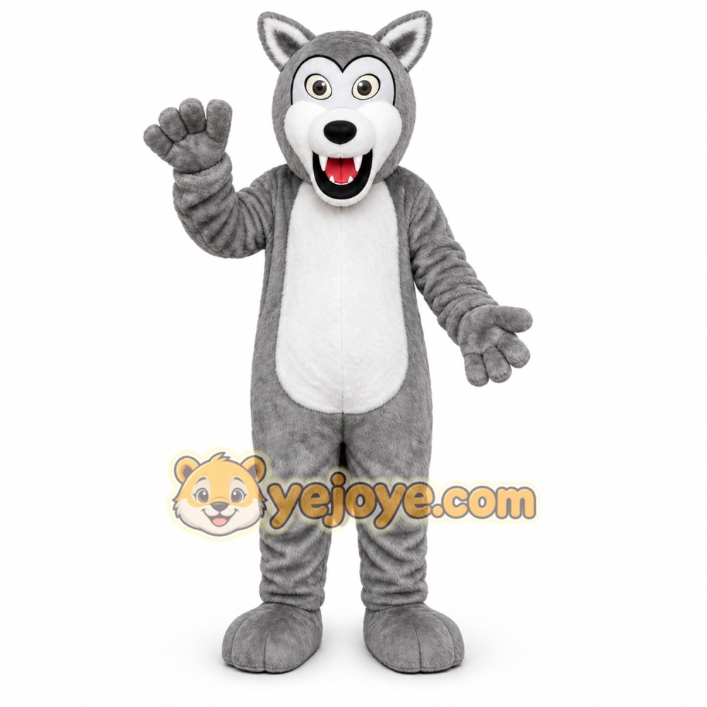 Gray Wolf Mascot Costume