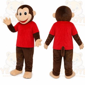 Monkey Red Shirt Mascot Costume