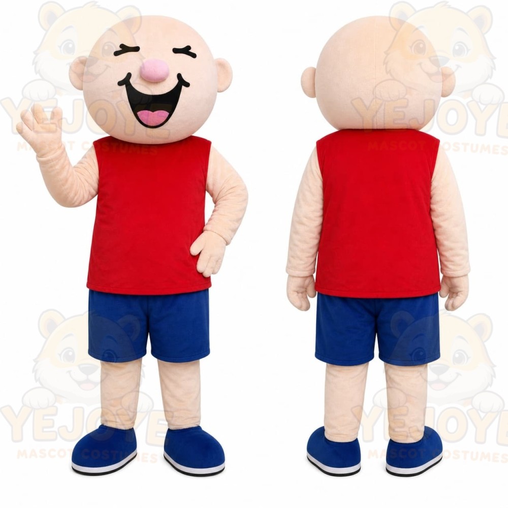 Bald Boy Mascot Costume