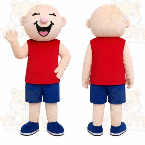 Bald Boy Mascot Costume