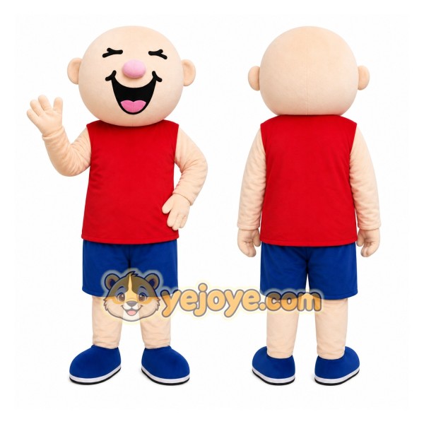 Bald Boy Mascot Costume