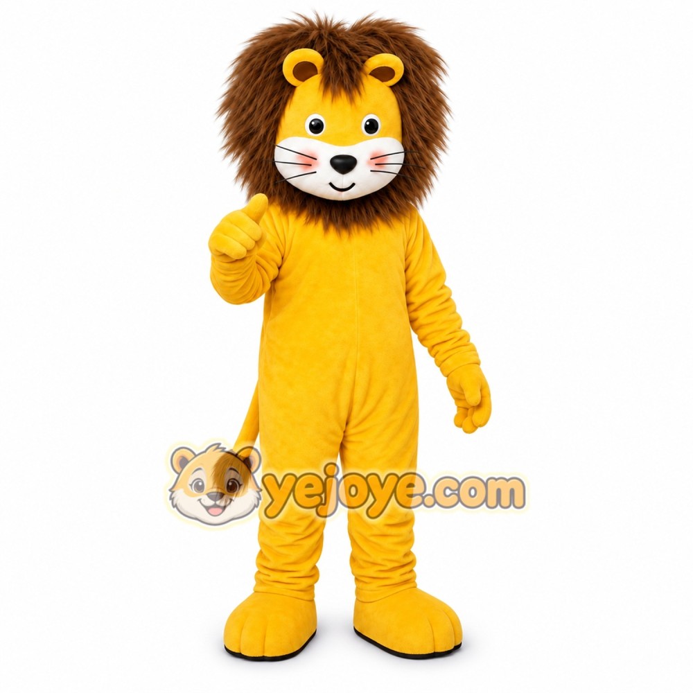 Yellow Lion Mascot Costume Yellow Lion Mascot Costume