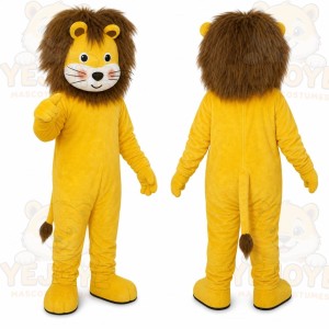 Yellow Lion Mascot Costume