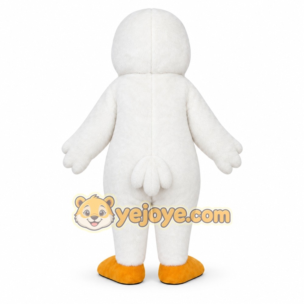 Cute White Duck Mascot Costume Adult Character Outfit