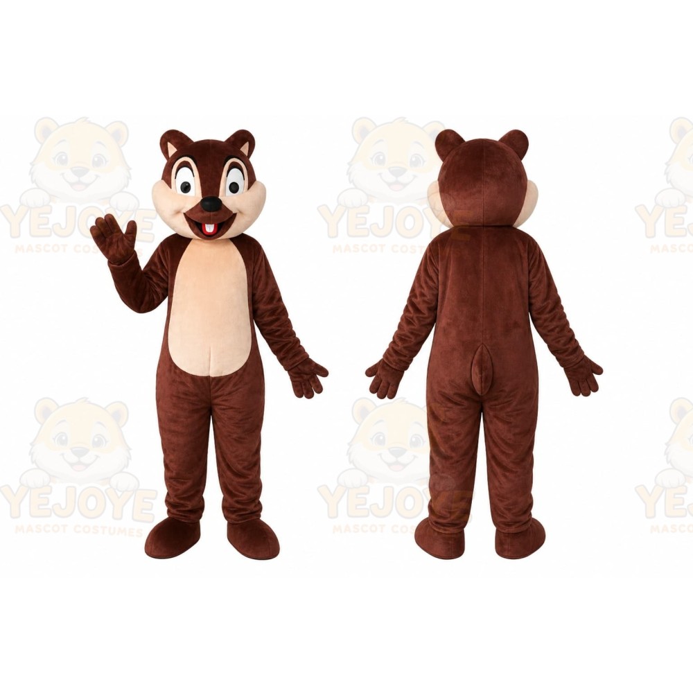 Brown Chipmunk Mascot Costume