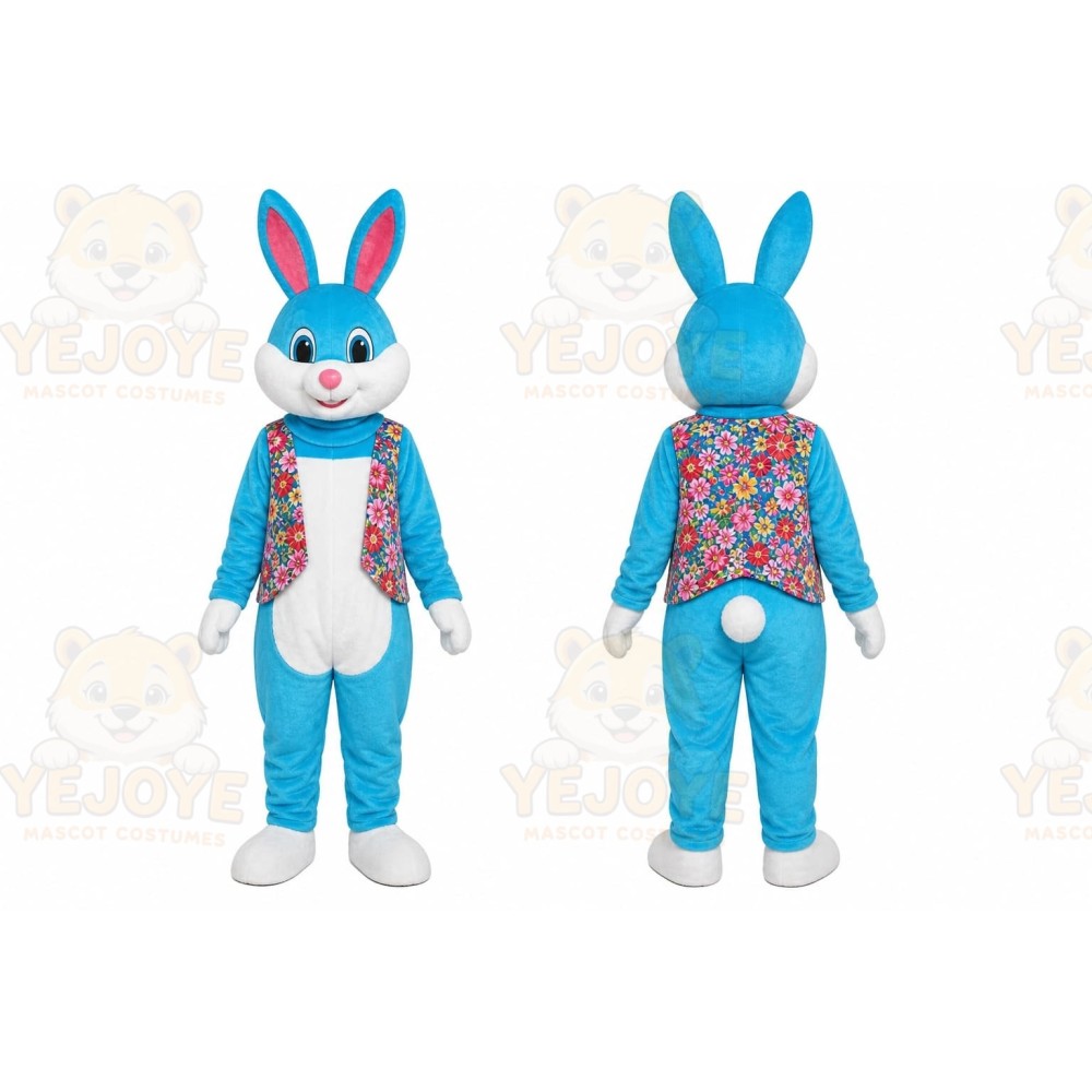 Blue Rabbit Mascot Costume