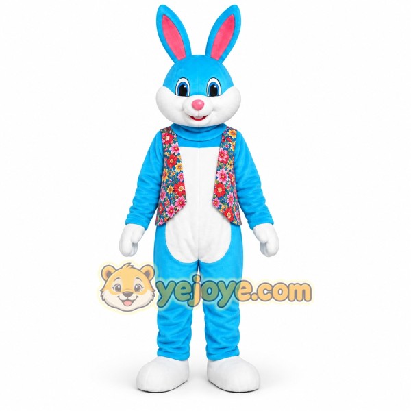 Blue Rabbit Mascot Costume