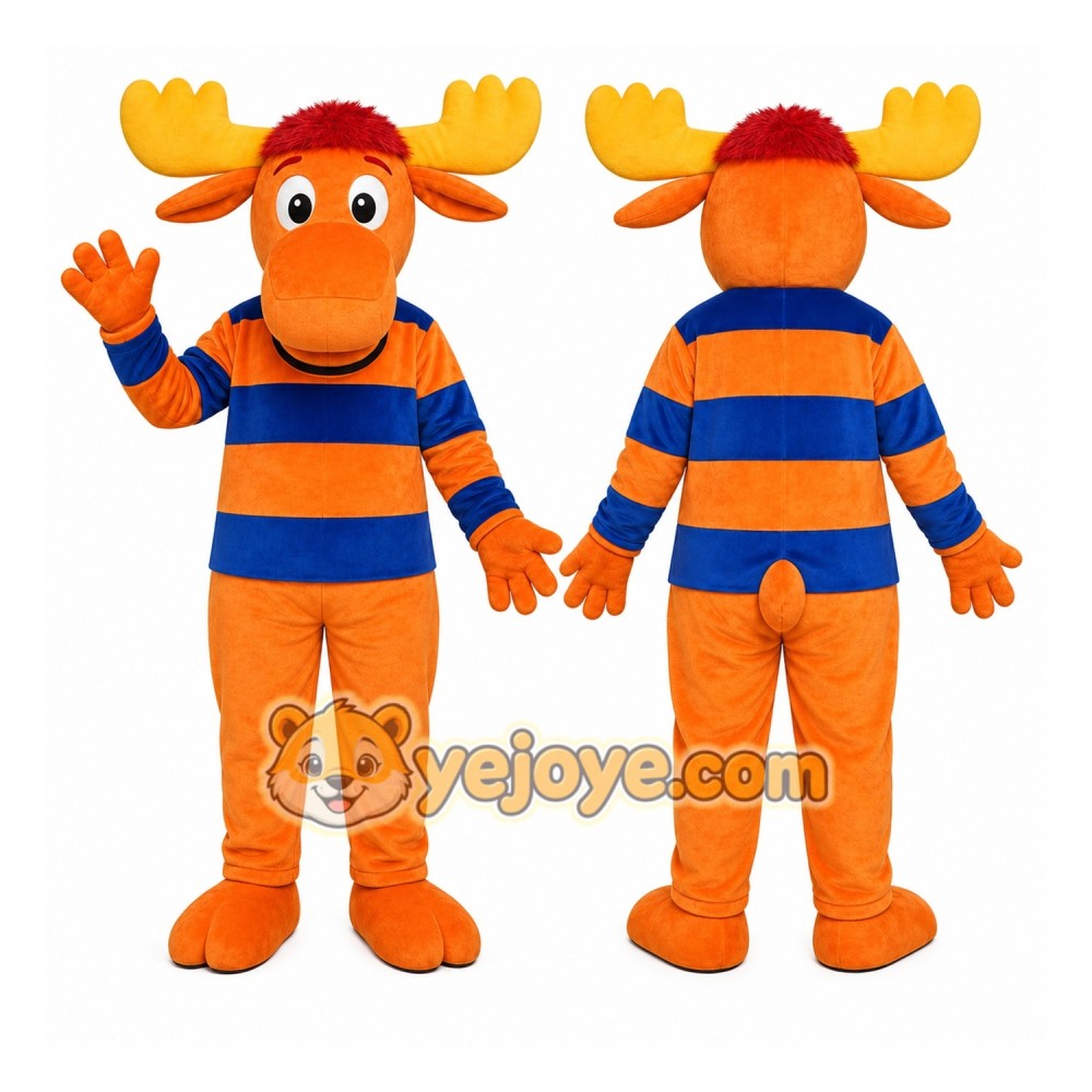 Orange Moose Mascot Costume