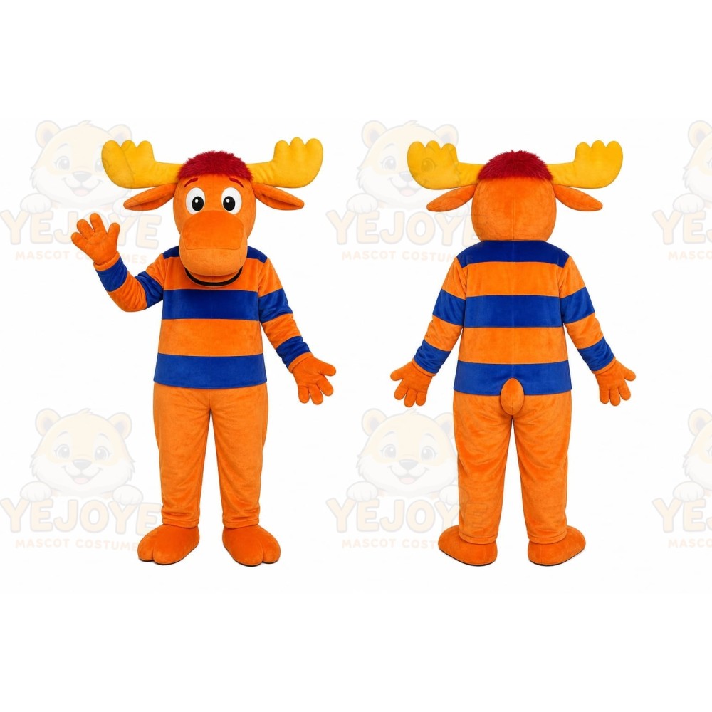Orange Moose Mascot Costume