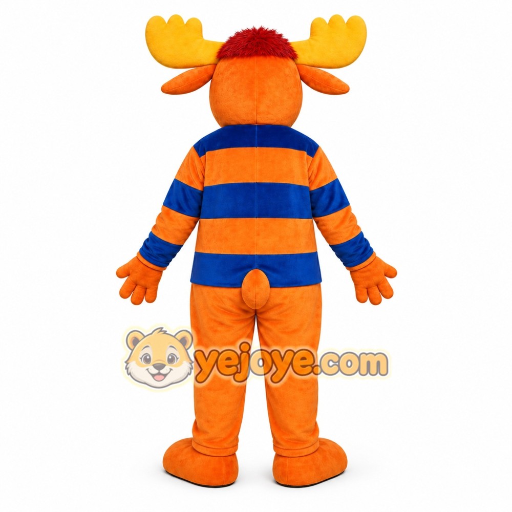 Orange Moose Mascot Costume