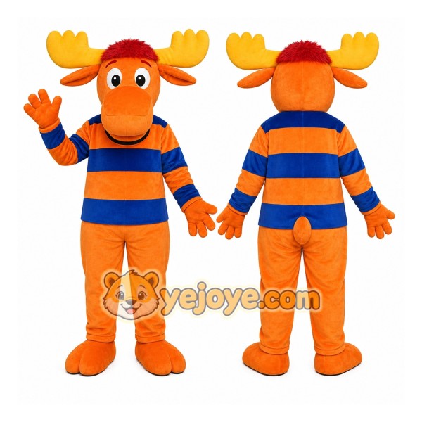 Orange Moose Mascot Costume