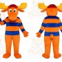 Orange Moose Mascot Costume