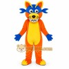 Orange Blue Wolf Mascot Costume