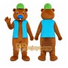 Teddy Bear Blue Scarf Mascot Costume Teddy Bear Blue Scarf Mascot Costume