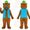 Teddy Bear Blue Scarf Mascot Costume