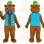 Teddy Bear Blue Scarf Mascot Costume