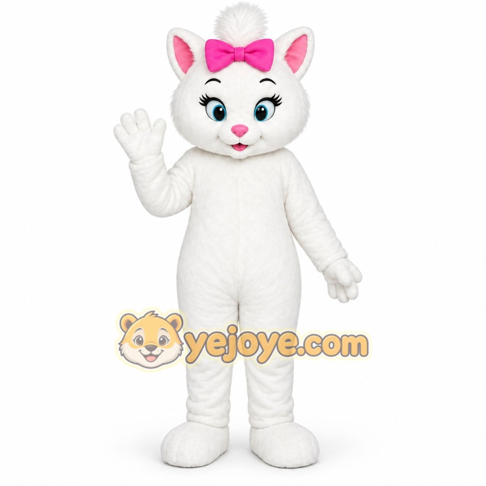 White Cat Mascot Costume