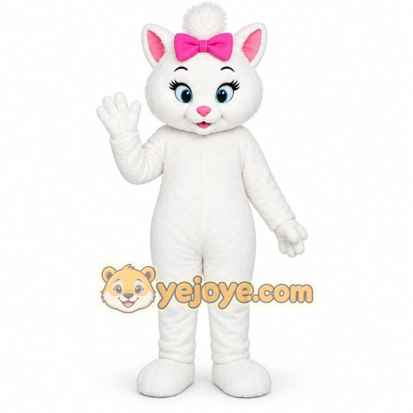 White Cat Mascot Costume White Cat Mascot Costume