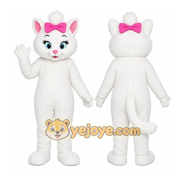White Cat Mascot Costume