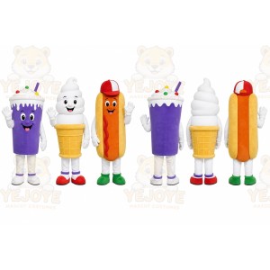 Condiment Character Set Mascot Costume
