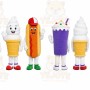 Condiment Character Set Mascot Costume