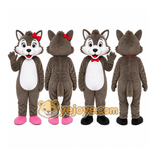Husky Dog Pair Mascot Costume