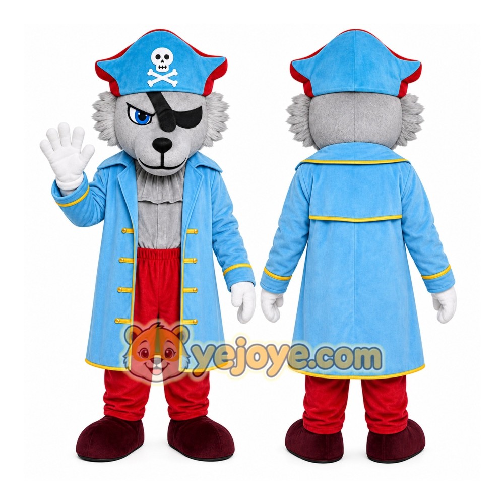 Blue Police Dog Mascot Costume