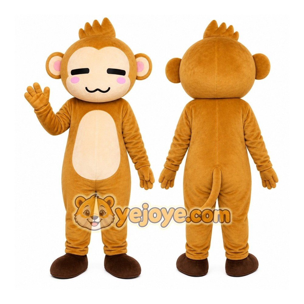 Brown Monkey Mascot Costume Brown Monkey Mascot Costume