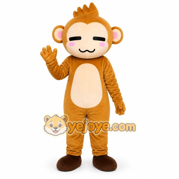 Brown Monkey Mascot Costume Brown Monkey Mascot Costume