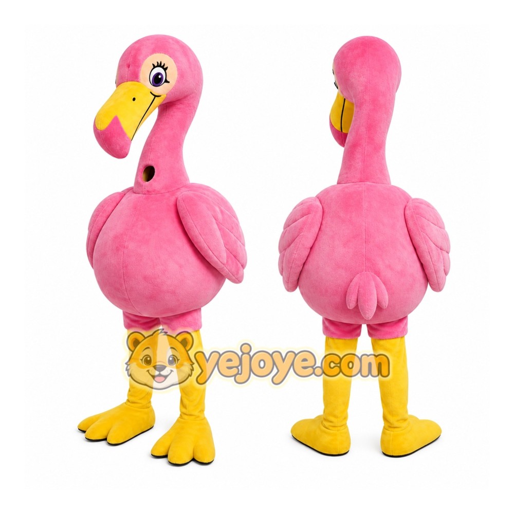 Pink Flamingo Mascot Costume Pink Flamingo Mascot Costume