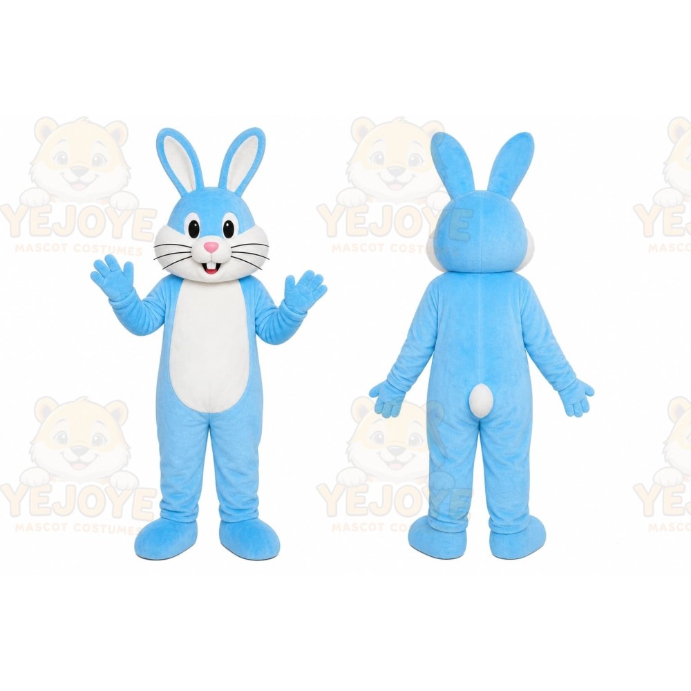 Blue Rabbit Mascot Costume