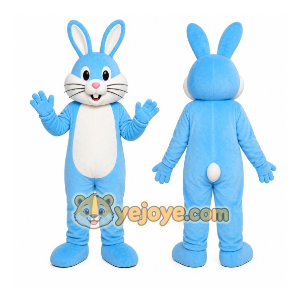 Blue Rabbit Mascot Costume