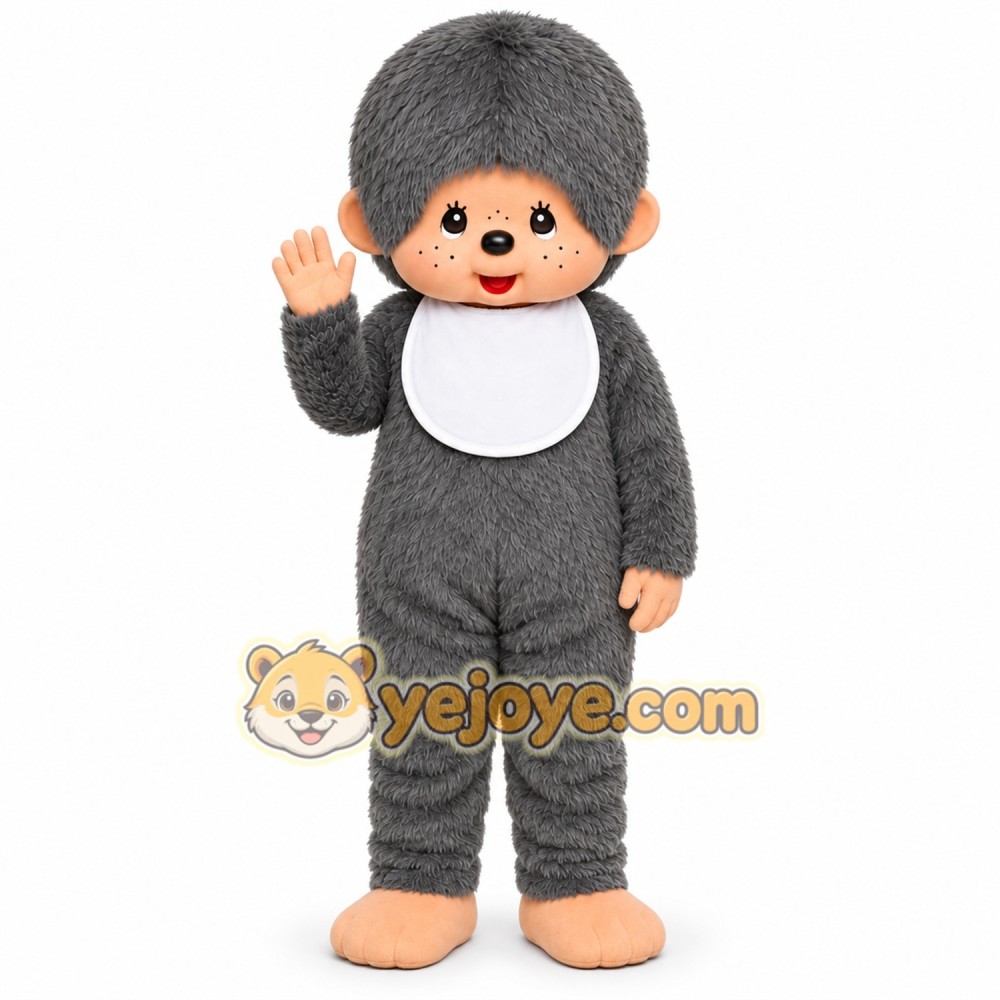 Gray Monkey Pair Mascot Costume Gray Monkey Pair Mascot Costume