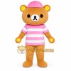 Pink Striped Bear Mascot Costume Pink Striped Bear Mascot Costume