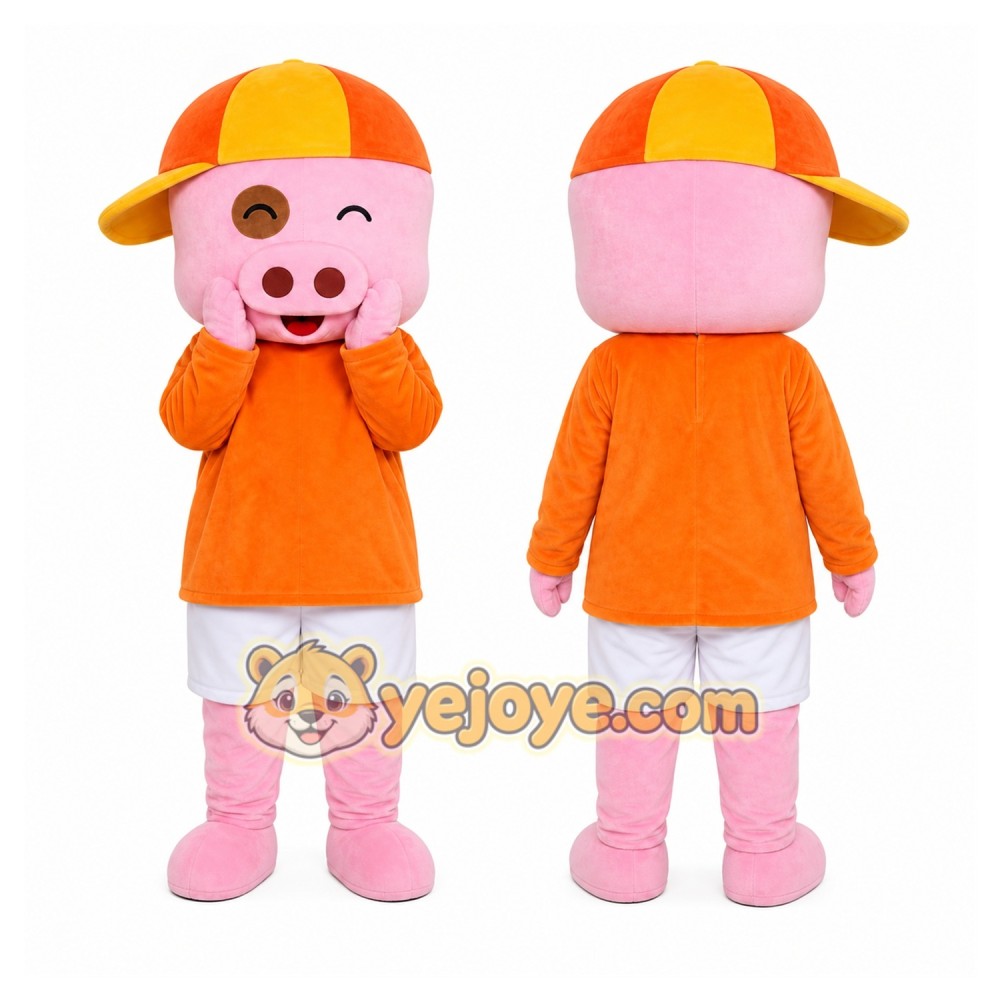 Construction Pig Girl Mascot Costume Construction Pig Girl Mascot Costume