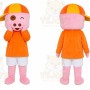 Construction Pig Girl Mascot Costume