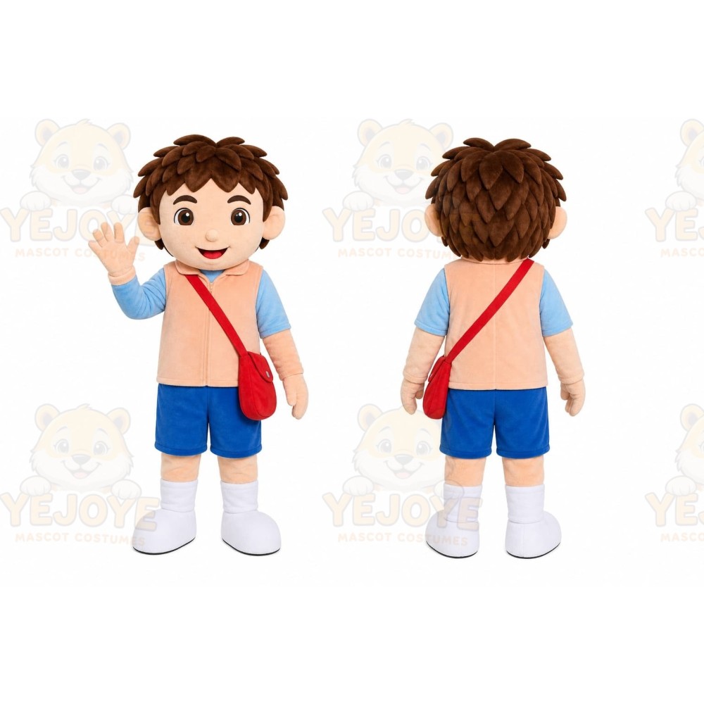 Cartoon Boy Mascot Costume