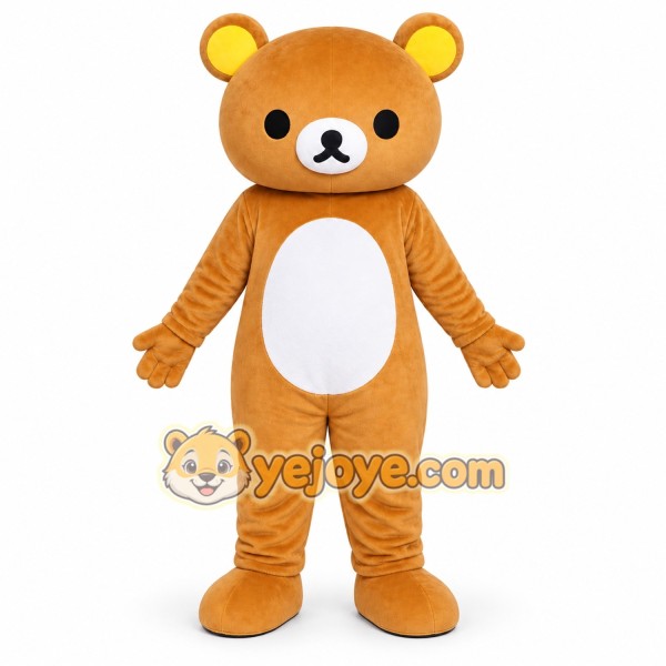 Tan Bear Mascot Costume