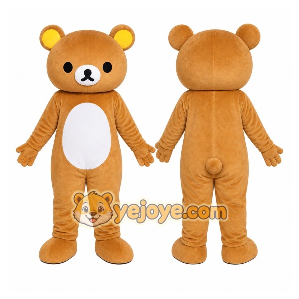 Tan Bear Mascot Costume