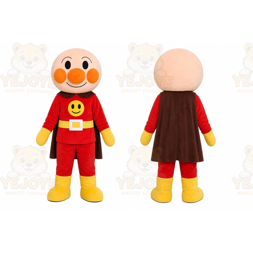 Red Superhero Boy Mascot Costume