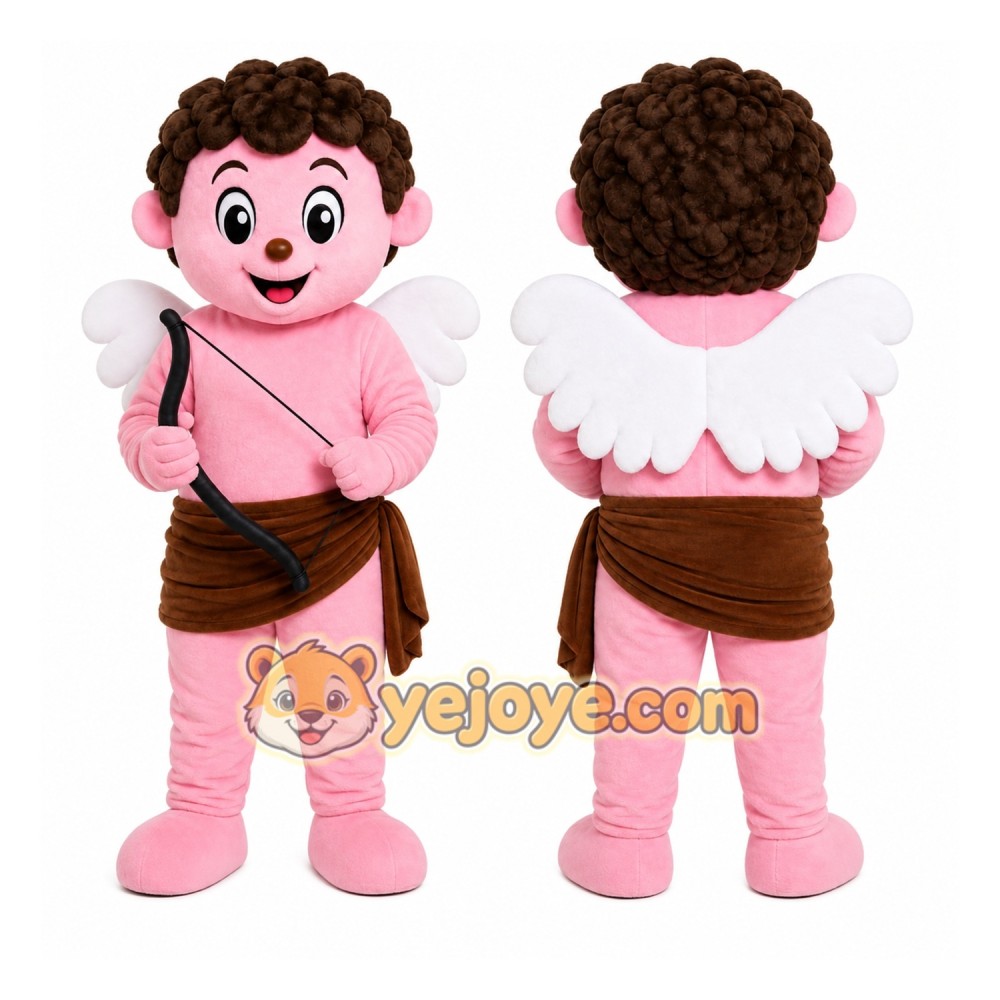 Curly Hair Boy Mascot Costume