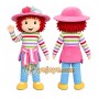 Striped Hat Girl Mascot Costume