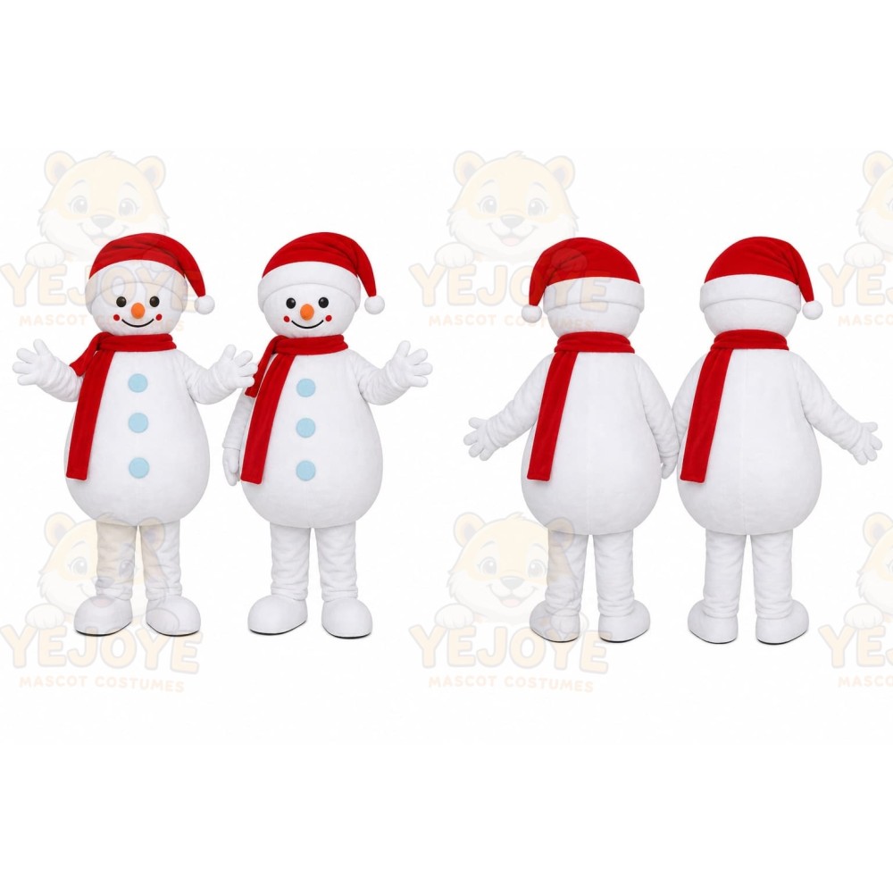 Snowman Pair Mascot Costume