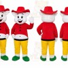 Christmas Cowboy Pair Mascot Costume