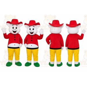 Christmas Cowboy Pair Mascot Costume