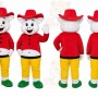 Christmas Cowboy Pair Mascot Costume