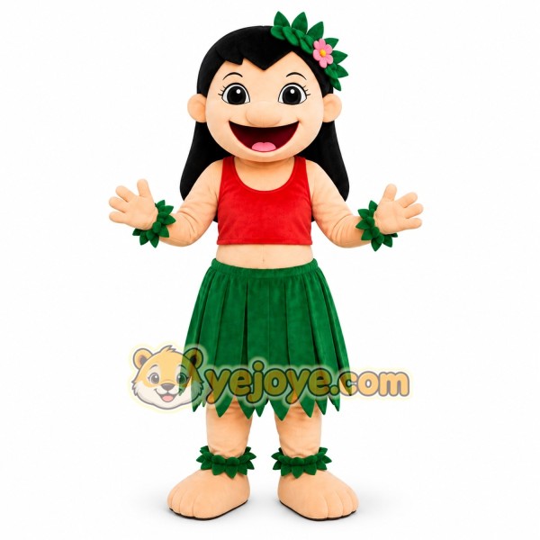 Hula Girl Mascot Costume