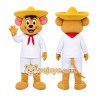 Yellow Cowboy Cat Mascot Costume