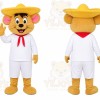 Yellow Cowboy Cat Mascot Costume